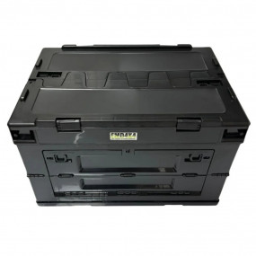 Cutie de depozitare pliabilă din plastic, negru, stivuibilă, 50L Emd4x4