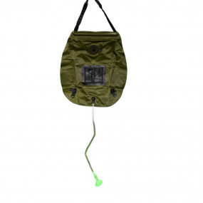Duș solar portabil pentru camping, 20L, verde, cu furtun și para de duș Emd4x4
