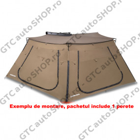 Paravant lateral pentru marchize Batwing, cu usa