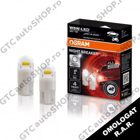 Becuri LED W5W Osram Night Breaker omologate RAR