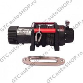 Troliu Grizzly Winch 8500 cablu sintetic