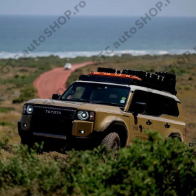 Portbagaj aluminiu Front Runner Slimsport Land Cruiser 250 cu montare LED Bar Osram VX1000-CB