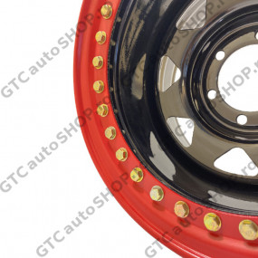Janta OFM cu beadlock 15x7J, 6x139.7, ET-25 Black Nissan Patrol , Mitsubishi, Toyota