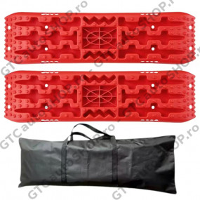 Traverse recuperare 104cm, cu suport Hi-Lift, culoare rosu – set doua bucati + geanta transport