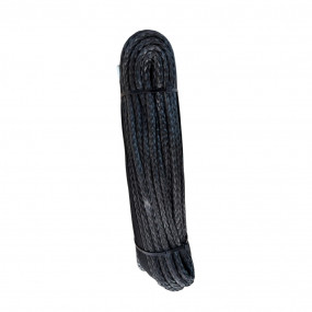Plasmă (cablu) sintetică troliu 8mm x 30m, 6700 kg, cu cârlig, negru Emd4x4