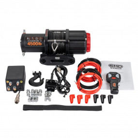Troliu electric EMD Winch 4500lbs (2041kg), 12V, cablu sintetic 12m, raport 166:1